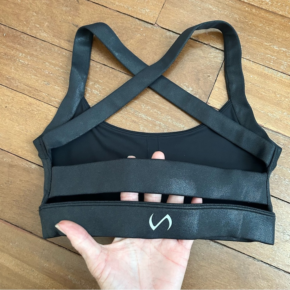 TLF Arctic Sports Bra and High Waisted Legging Set Shine Black - Picture 12 of 15